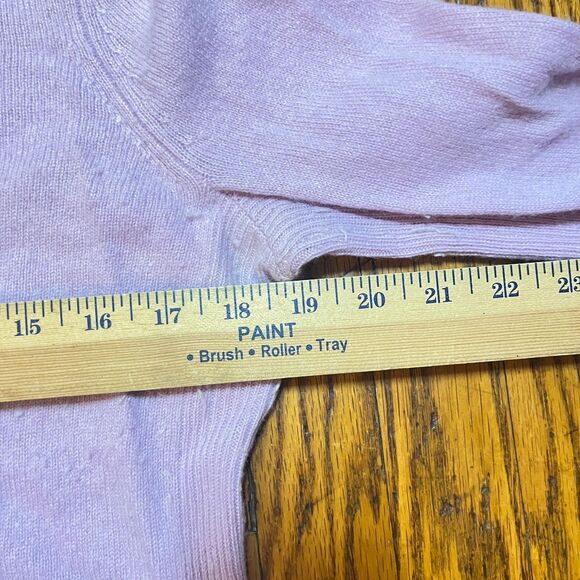 Halogen 100% Cashmere Sweater Women's M Lavender Purple Crew Neck Pullover - Picture 10 of 15